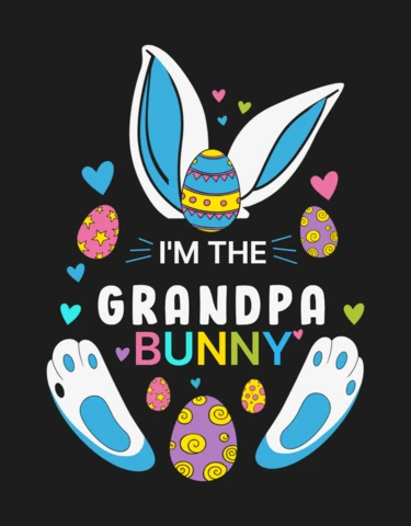 Modèle de t-shirt "Je suis le grand-père lapin" (I'm the grandpa bunny)