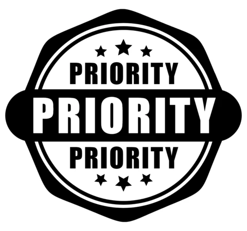 Priority Stamp Logo Design Template