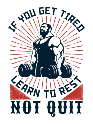 Motivational Fitness Design Template with Bold Typography and Vintage Style