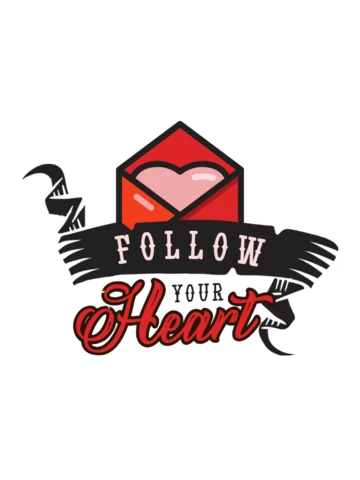 Valentines Day Follow Your Heart T-shirt Template Design