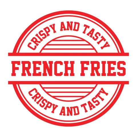Plantilla de diseño de logotipo de patatas fritas crujientes y sabrosas