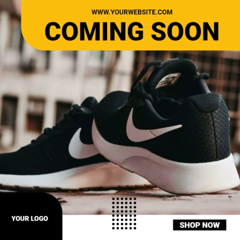 Coming Soon Streetwear Sneakers Sale Instagram Post Design Template