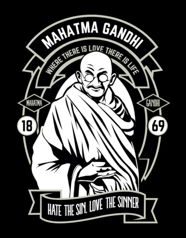 Mahatma Gandhi T-shirt Design Template