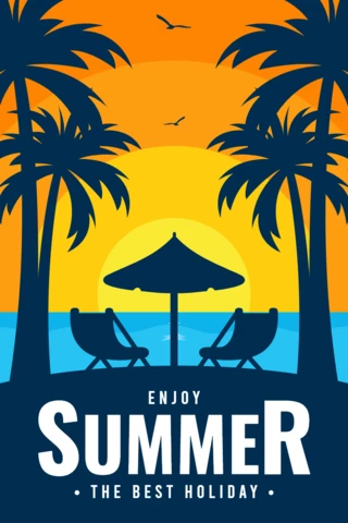 Diseño de banner Enjoy summer