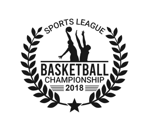 Basketball Tournament Championship Sports Logo Design Template