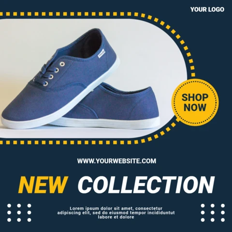 Nouvelle collection de baskets vente instagram post design template