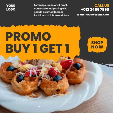 Impactful Textured Promotional Instagram Post Design Template