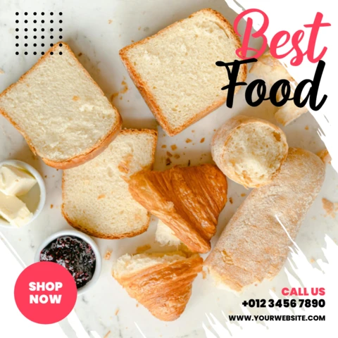 Best Food Sale Promotional Social Media Post Design Template