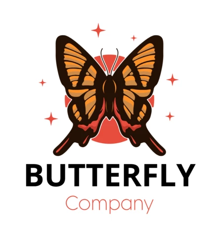 Logo papillon modèle de conception d'entreprise