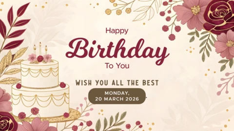 Elegant Floral Birthday Invitation Template Design – Customizable for Your Special Day