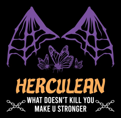 Herculean Butterfly Design Template for Motivational Apparel