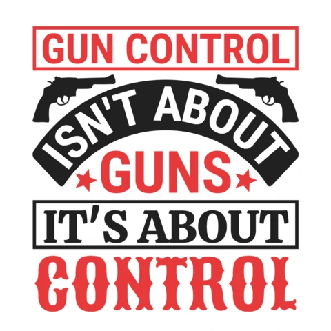 Bold Typography Design Template for Gun Control Awareness