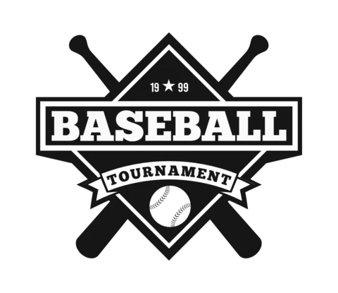 Szablon projektu logo sportowe mistrzostw baseballu