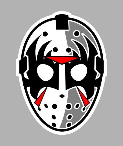 Jason rock kus masker popcultuur t-shirt ontwerpsjabloon