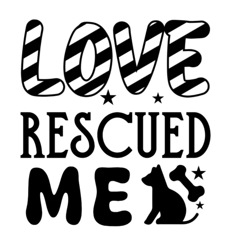Love rescued me dog lover t-shirt design template