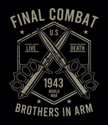 Szablon projektu koszulki Final Combat Brothers in Arms