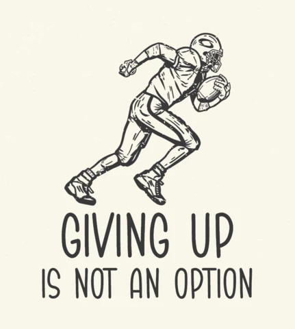 American-Football-Spieler läuft Vintage-T-Shirt-Design-Vorlage