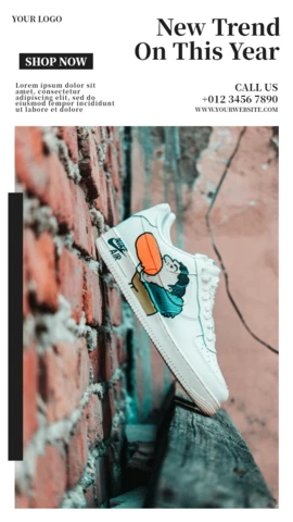 New Trend Sneakers Instagram Story Post Design Template