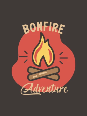 Modèle de t-shirt "Bonfire adventure" (feu de joie)
