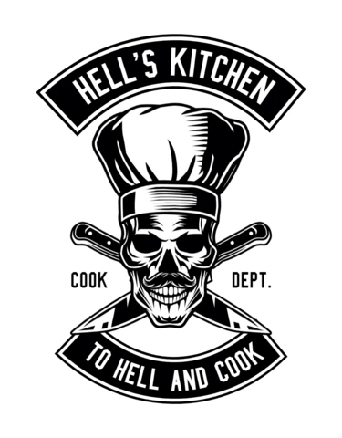 Hell's Kitchen To Hell And Cook T-shirt Design