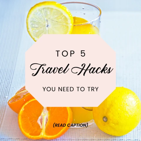 Top 5 Travel Hacks Instagram Post Design Template