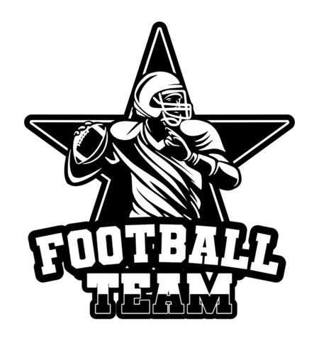 American Football Team Badge Logo Design Template