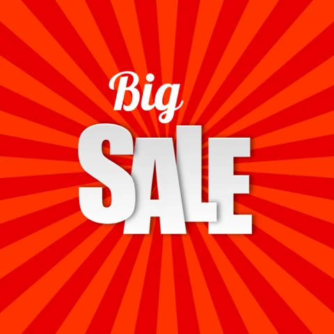 Eye-Catching Big Sale Banner Template with Red Burst Background