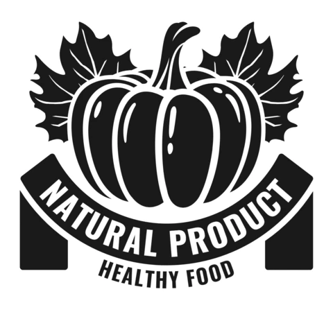 Healthy Food Natural Product Logo Design Template