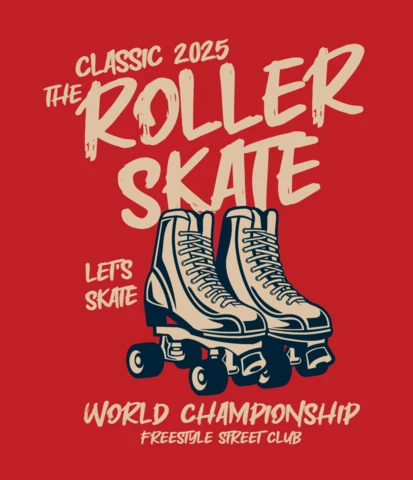 Modèle de t-shirt pour le championnat du monde de patinage à roulettes