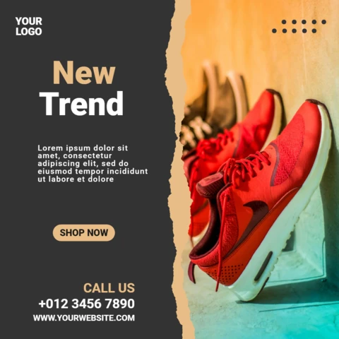 New Trend Sneakers Sale Instagram Post Design Template