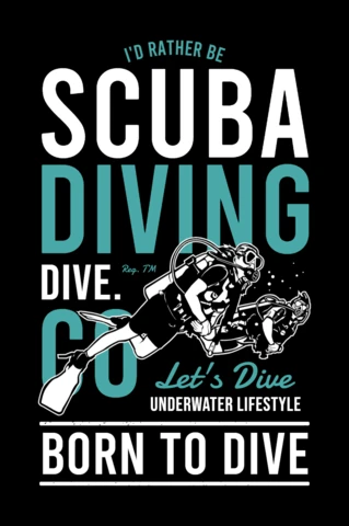 Scuba Diving T-shirt Design Template