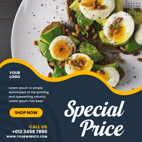 Punchy Visual Promotional Social Media Post Design Template