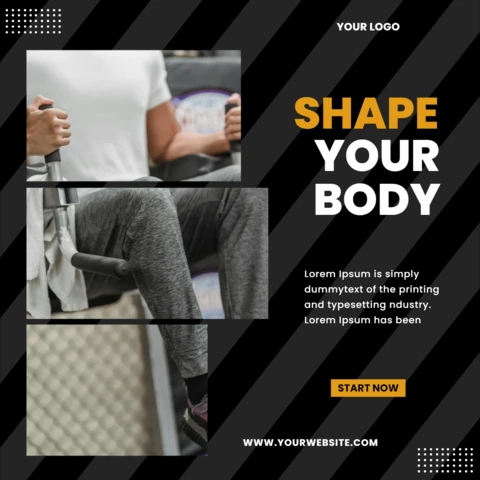Triptych Collage Promotional Instagram Post Design Template