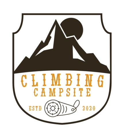 Climbing Campsite Logo Template Design