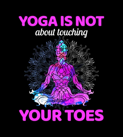 Lo yoga non consiste nel toccarsi le dita dei piedi per ispirare il modello di una maglietta