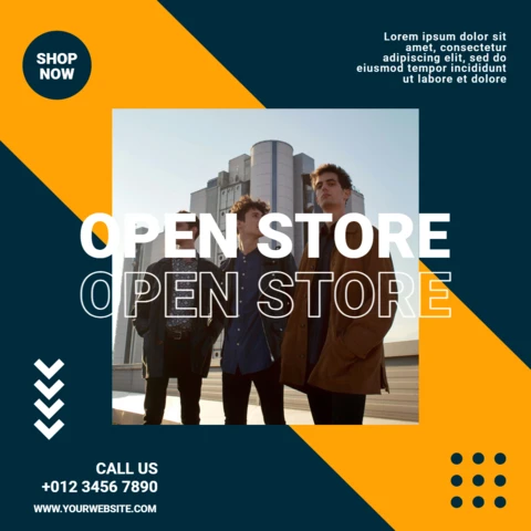 Open Store Sale Instagram Post Design Template
