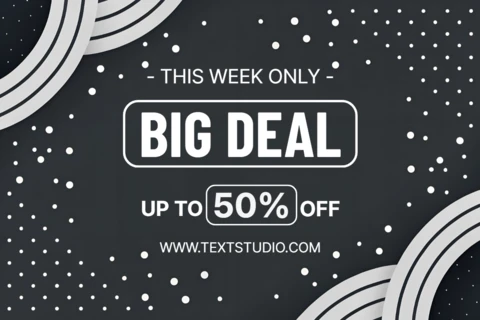 Modern Promotional Template with Circular Design Elements for Sale Flyers