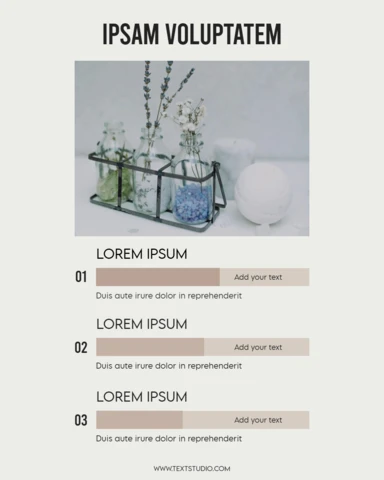 Botellas de vidrio y notas plantilla de diseño de post de instagram