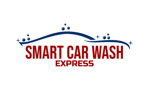 Smart autowaschanlage service logo entwurfsvorlage