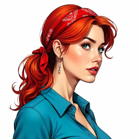 Editable Character Design Template Featuring a Stylish Woman