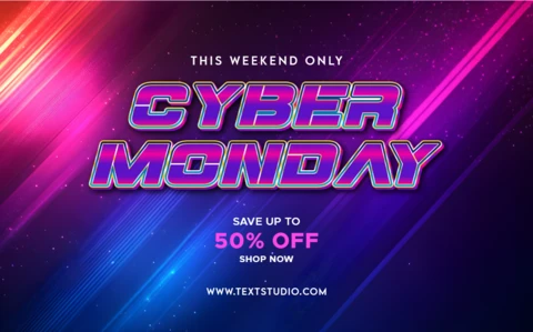 Cyber Monday Sale Design Template - Editable Weekend Promotion