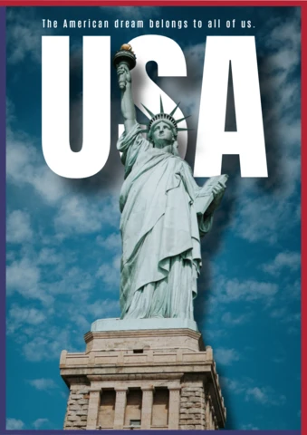 USA Travel Magazine Cover Design Template