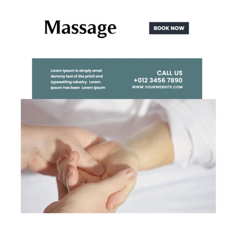 Modern Spa Center Promotional Instagram Post Design Template