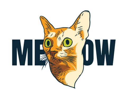 Katze illustration t-shirt design vorlage