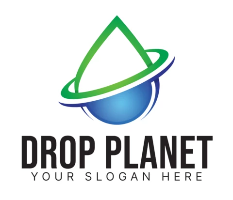 Drop Planet Colorful Logo Design Template