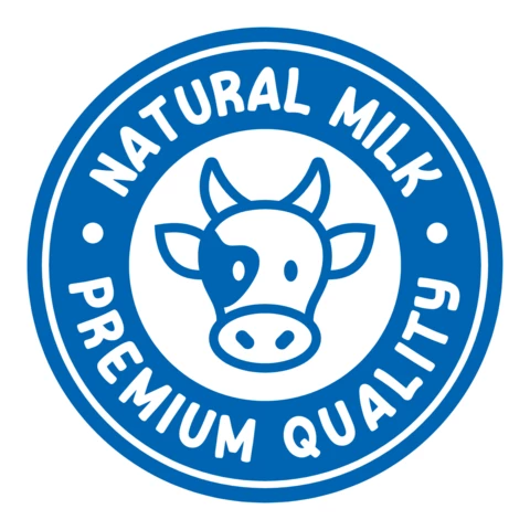 Modello di logo per il latte naturale