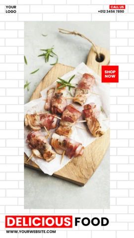 Metro Style Brick Wall Instagram Story Post Design Template