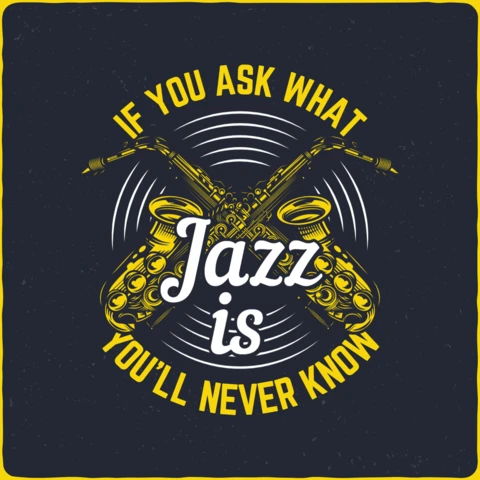 Wenn Sie fragen, was Jazz ist Musik t-shirt design vorlage