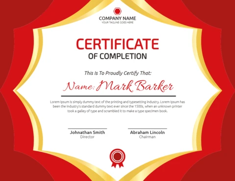 Elegant Professional Certificate Post Design Template