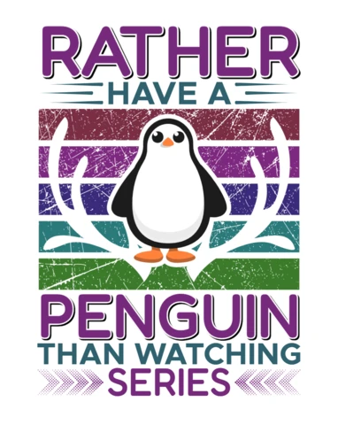 Whimsical Penguin Design Template for Fun Apparel and Merchandise